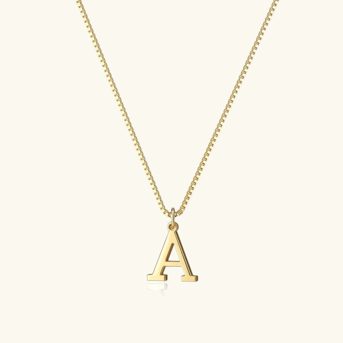 Amber Initial Necklace – 18K Gold Personalised Letter Necklace