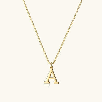 Amber Initial Necklace – 18K Gold Personalised Letter Necklace