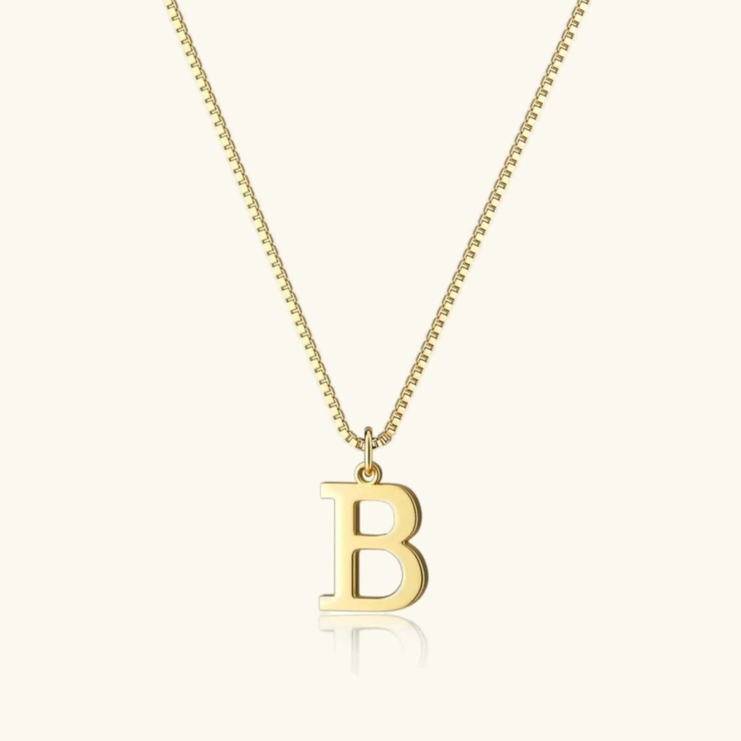 Amber Initial Necklace – 18K Gold Personalised Letter Necklace