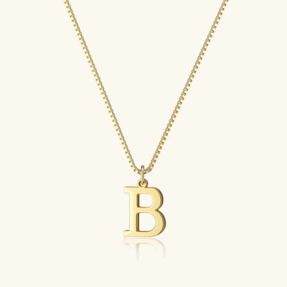 Amber Initial Necklace – 18K Gold Personalised Letter Necklace