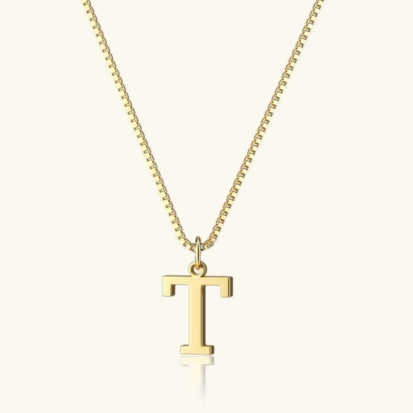 Amber Initial Necklace – 18K Gold Personalised Letter Necklace