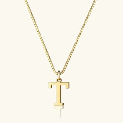 Amber Initial Necklace – 18K Gold Personalised Letter Necklace