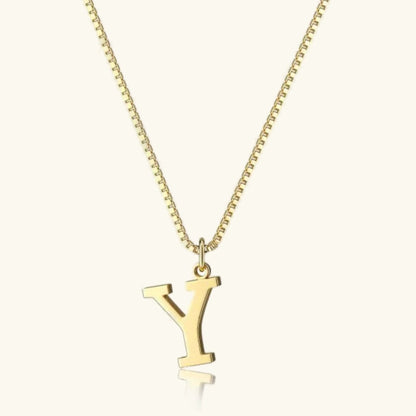 Amber Initial Necklace – 18K Gold Personalised Letter Necklace