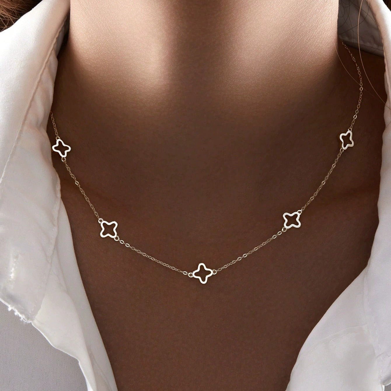 Anaïs Clover Necklace – 925 Sterling Silver Lucky Clover Necklace