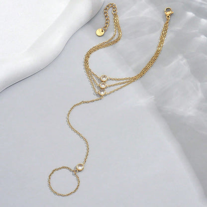 Arielle Bead Bracelet – 18K Gold Crystal Beaded Waterproof Bracelet