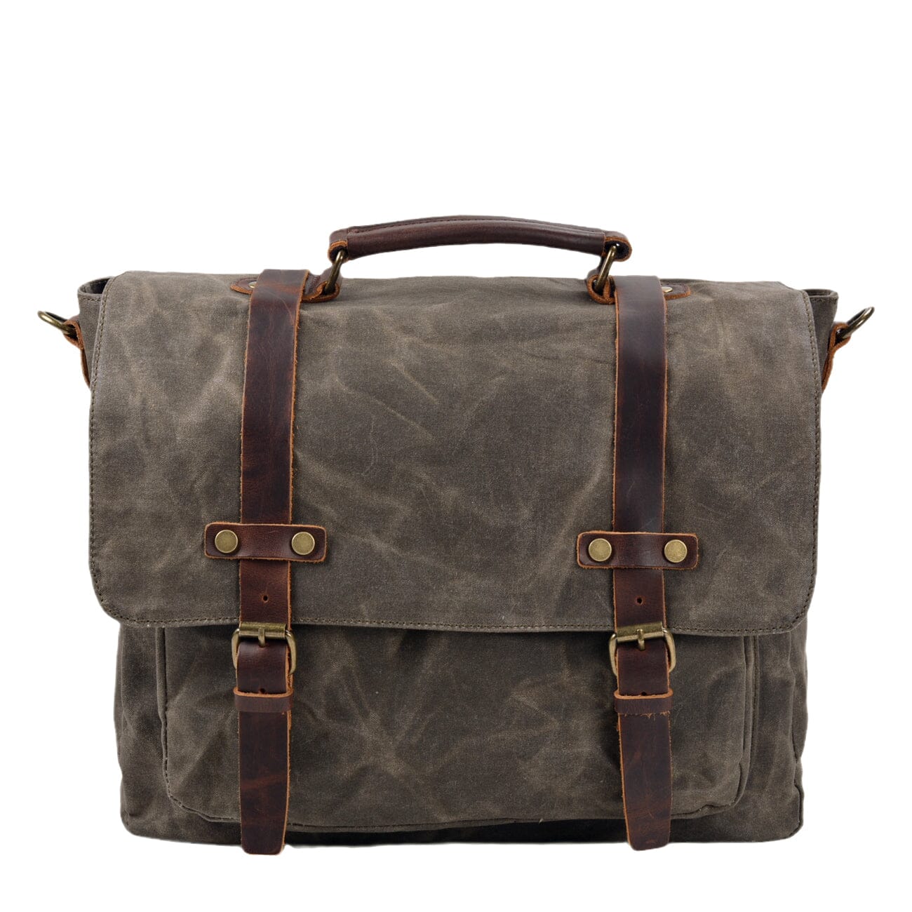 Waxed Canvas & Genuine Leather Messenger Bag – Men's Everyday Shoulder Bag | Ryan