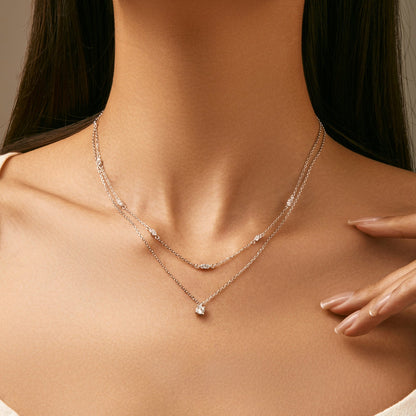 Aurelia Moissanite Necklace – Sterling Silver 0.30ct Pendant Necklace