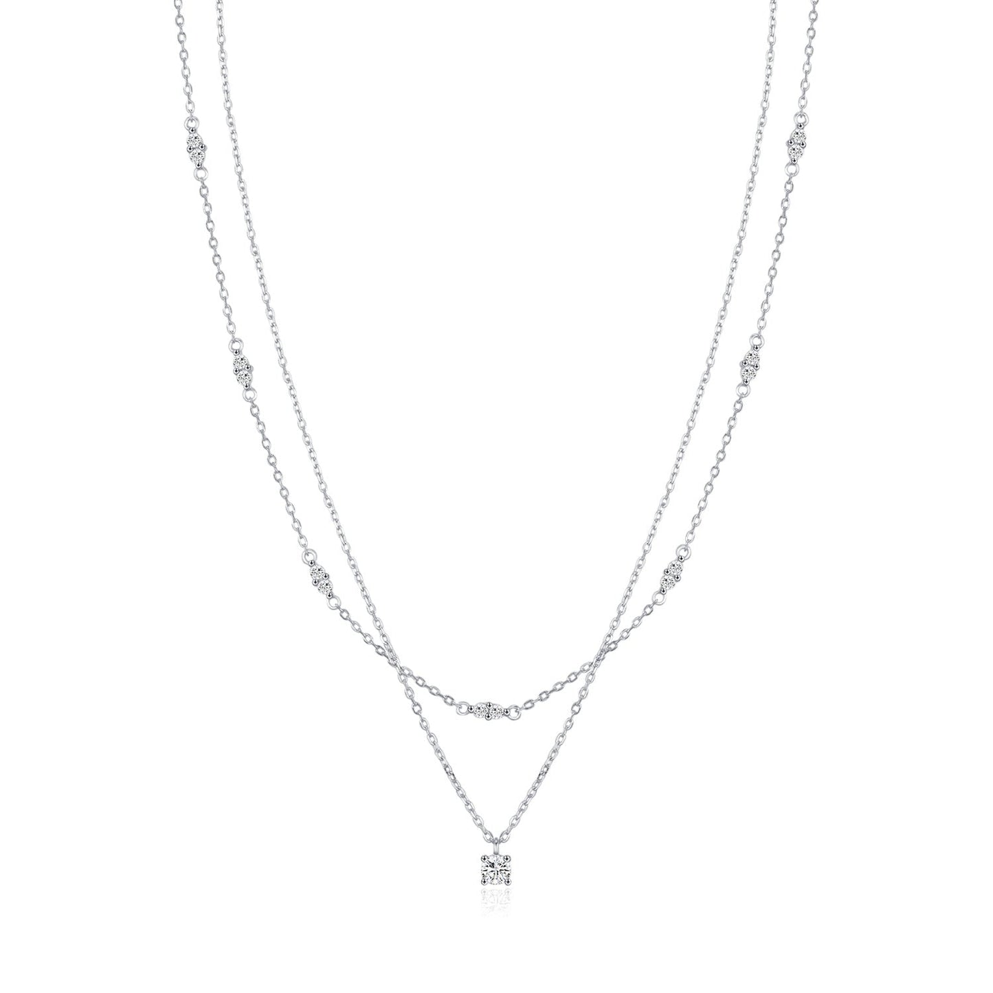 Aurelia Moissanite Necklace – Sterling Silver 0.30ct Pendant Necklace