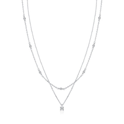 Aurelia Moissanite Necklace – Sterling Silver 0.30ct Pendant Necklace