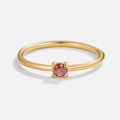 Aurora Birthstone Ring – 18K Gold Crystal Birthstone Ring