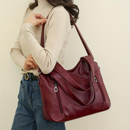 Genuine Leather Shoulder Bag for Women – Retro Vintage Handbag | Emma