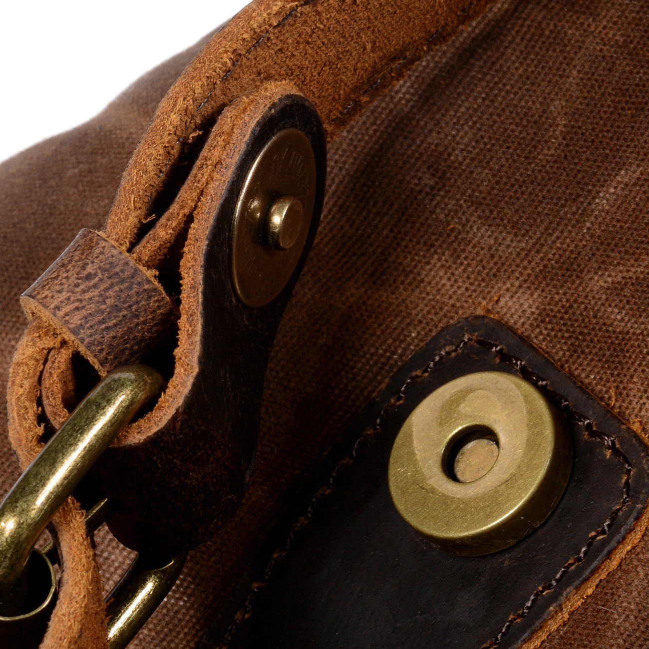 Waxed Canvas & Genuine Leather Backpack – Vintage Everyday Rucksack | James