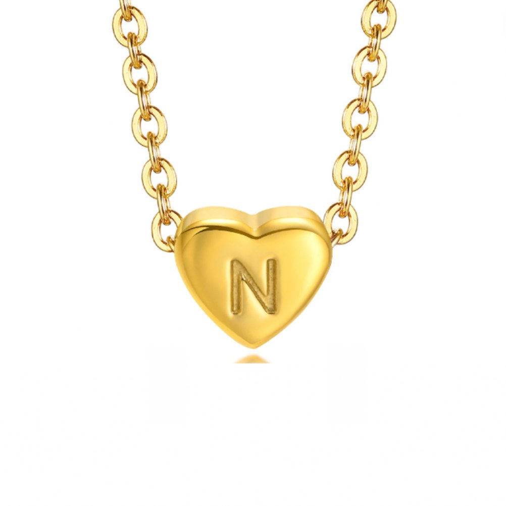 Bea Heart Necklace – 18K Gold Waterproof Heart Pendant Necklace