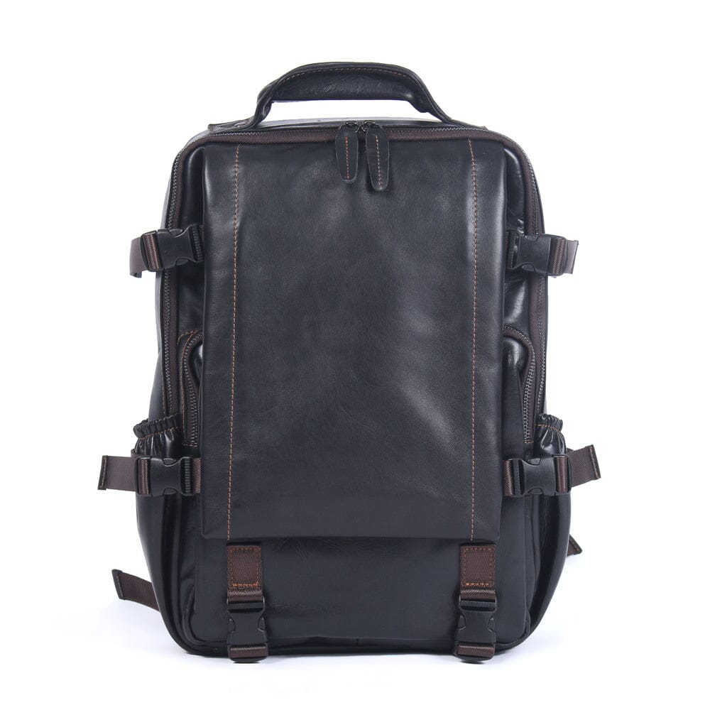 Genuine Leather Laptop Backpack – Slim Work & Travel Rucksack for Men | Matthew