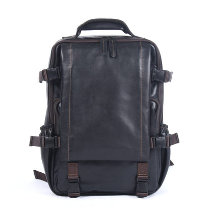 Genuine Leather Laptop Backpack – Slim Work & Travel Rucksack for Men | Matthew