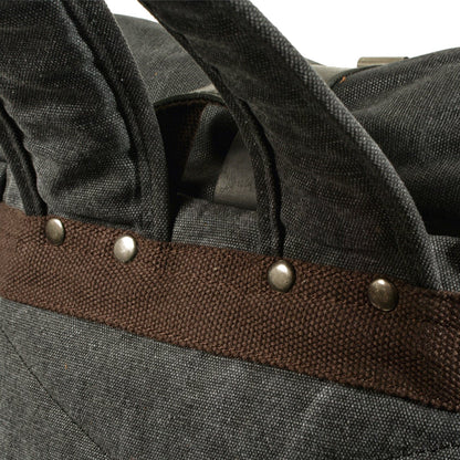 Anti-Theft Waxed Canvas & Genuine Leather Backpack – 20L Roll-Top Rucksack | Peter
