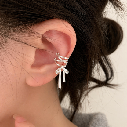 Poppy Mini Bow Ear Cuff – No Piercing Needed