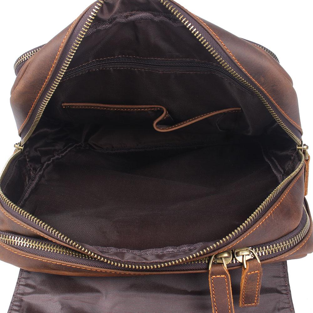 Genuine Leather Travel Backpack – Retro Vintage Rucksack