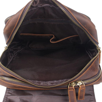 Genuine Leather Travel Backpack – Retro Vintage Rucksack