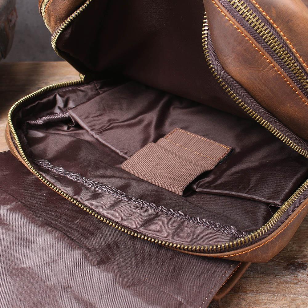 Genuine Leather Travel Backpack – Retro Vintage Rucksack