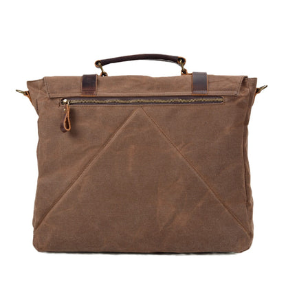 Waxed Canvas & Genuine Leather Messenger Bag – Men's Everyday Shoulder Bag | Ryan