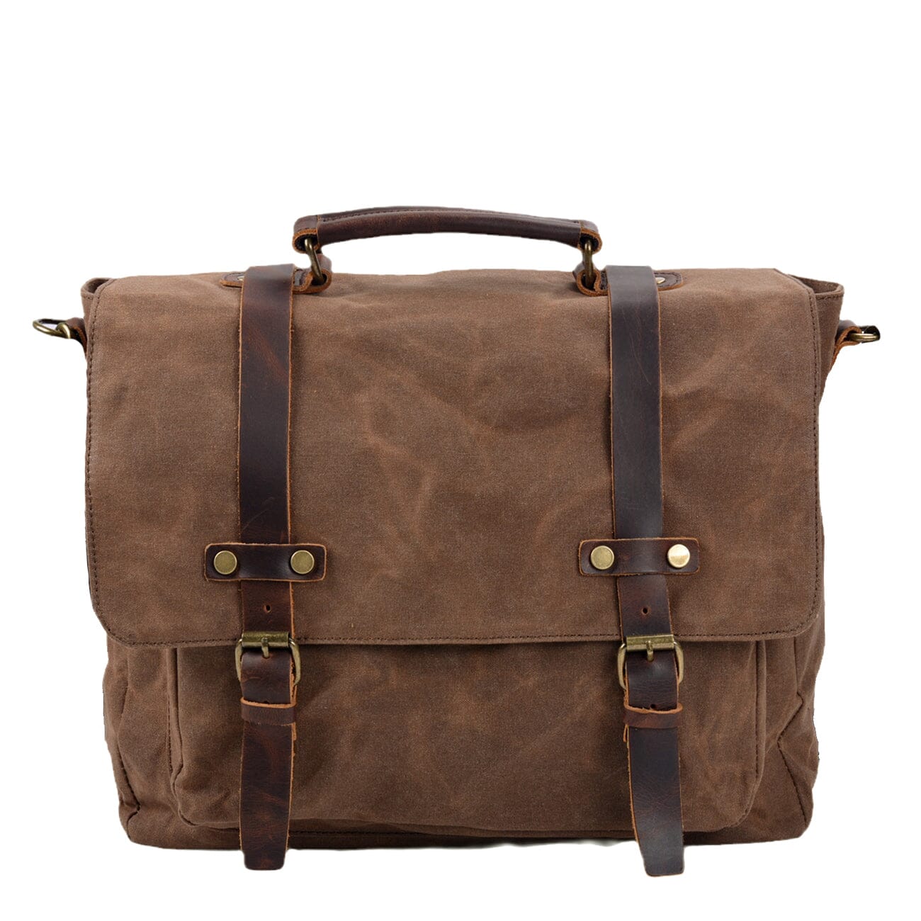 Waxed Canvas & Genuine Leather Messenger Bag – Men's Everyday Shoulder Bag | Ryan