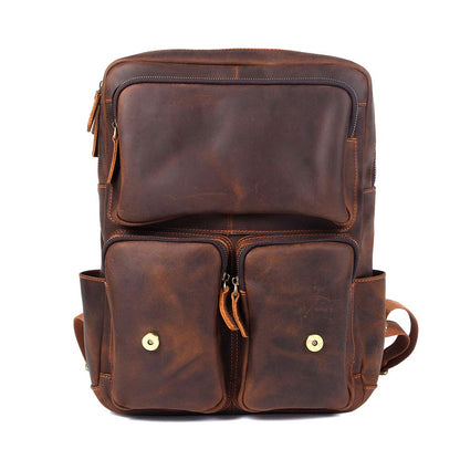 Genuine Leather Travel Backpack – Retro Vintage Rucksack | Robert