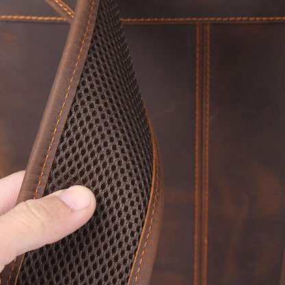 Genuine Leather Travel Backpack – Retro Vintage Rucksack | Robert