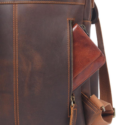 Genuine Leather Travel Backpack – Retro Vintage Rucksack | Robert