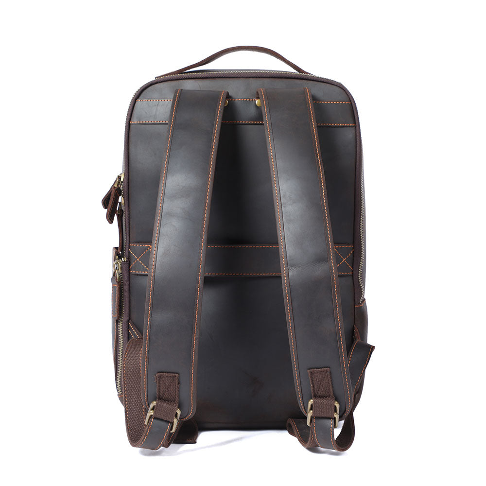 Genuine Leather Laptop Backpack for Men – Vintage Work Rucksack | Andrew