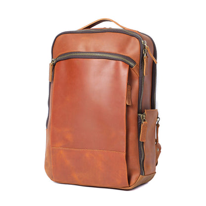 Genuine Leather Laptop Backpack for Men – Vintage Work Rucksack | Andrew