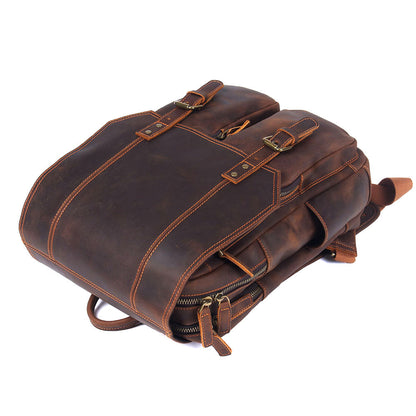 Genuine Leather Travel Backpack – Retro Vintage Rucksack | Robert
