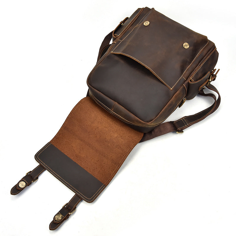 Waterproof Genuine Leather Backpack for Women – Vintage Rucksack
