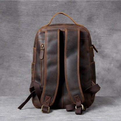 Genuine Leather Backpack – Premium Tan Vintage Rucksack | Jason