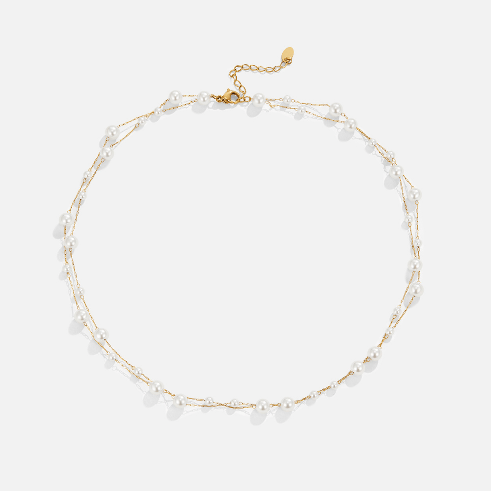 Calla Pearl Necklace – 18K Gold Layered Freshwater Pearl Necklace