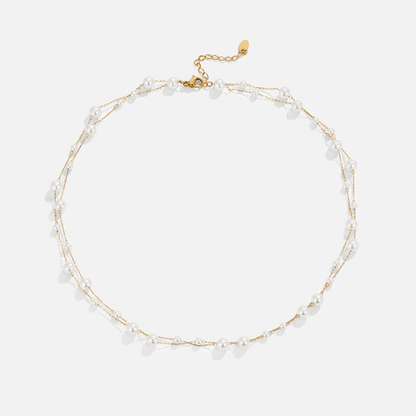 Calla Pearl Necklace – 18K Gold Layered Freshwater Pearl Necklace