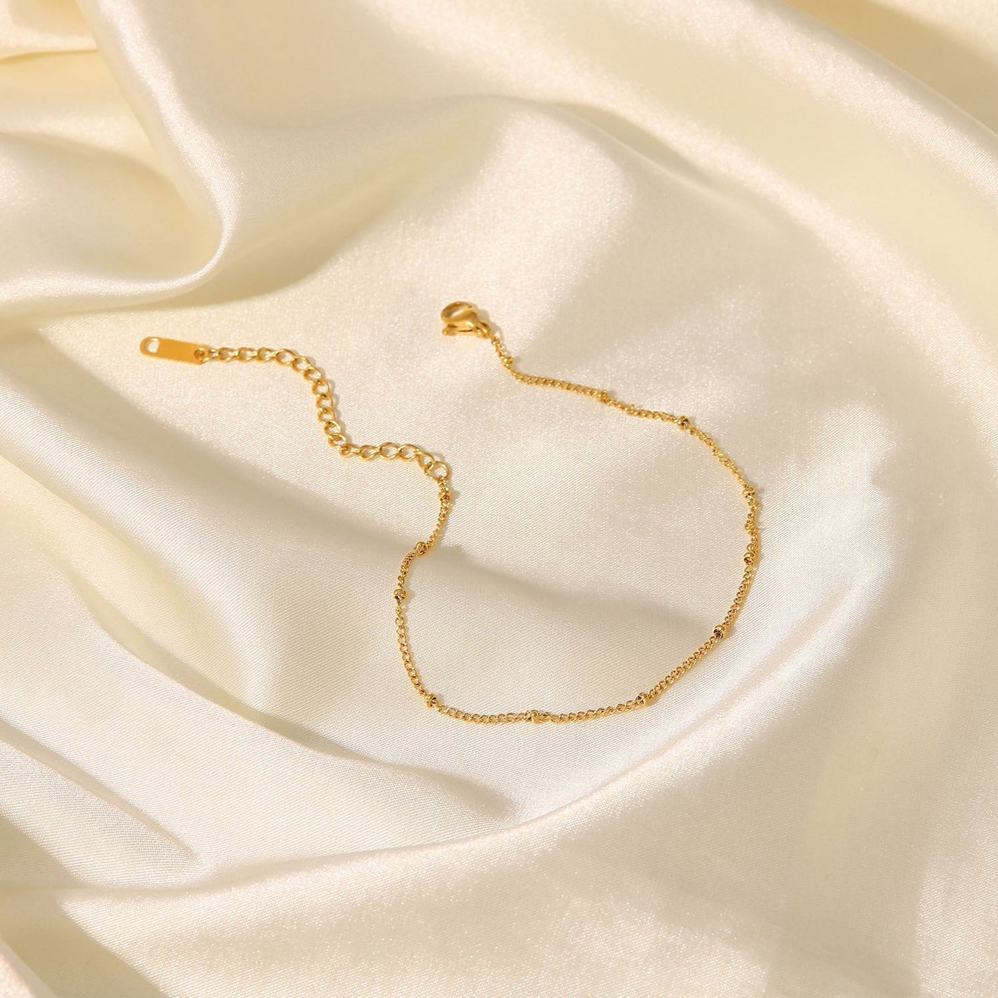 Callista minimal gold anklet – waterproof 18K ankle bracelet