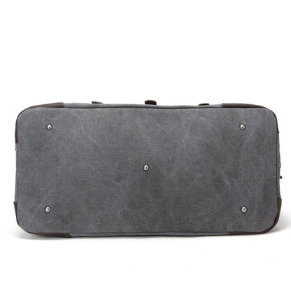 Waxed Canvas & Genuine Leather Travel Duffle Bag – 56L Weekender
