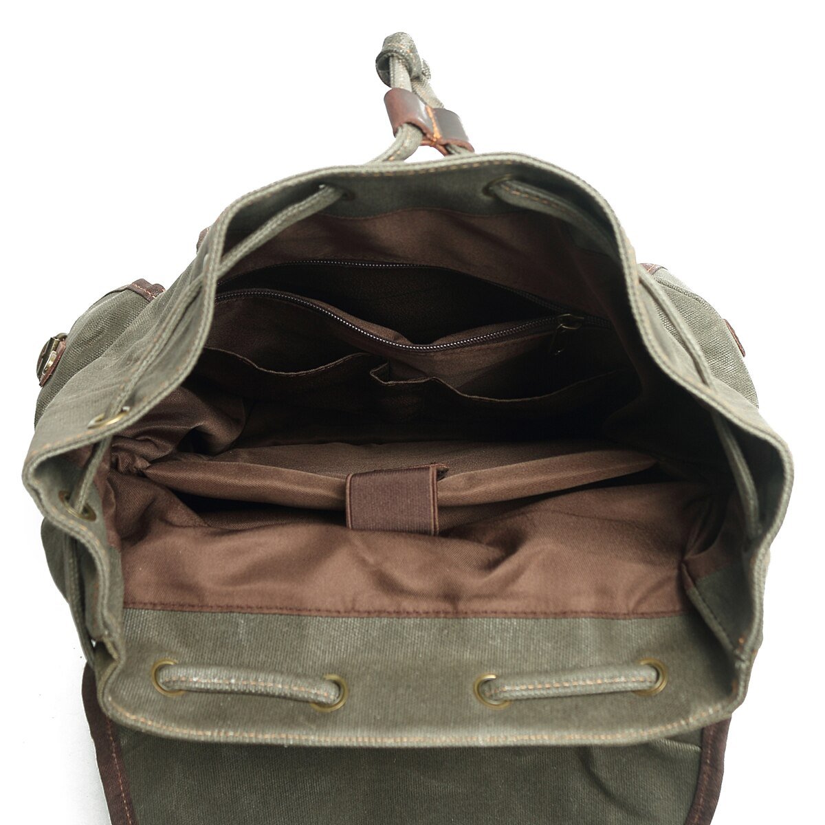 Waxed Canvas & Genuine Leather Hiking Backpack – 18L Rucksack | John