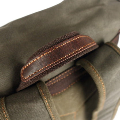 Waxed Canvas & Genuine Leather Hiking Backpack – 18L Rucksack | John