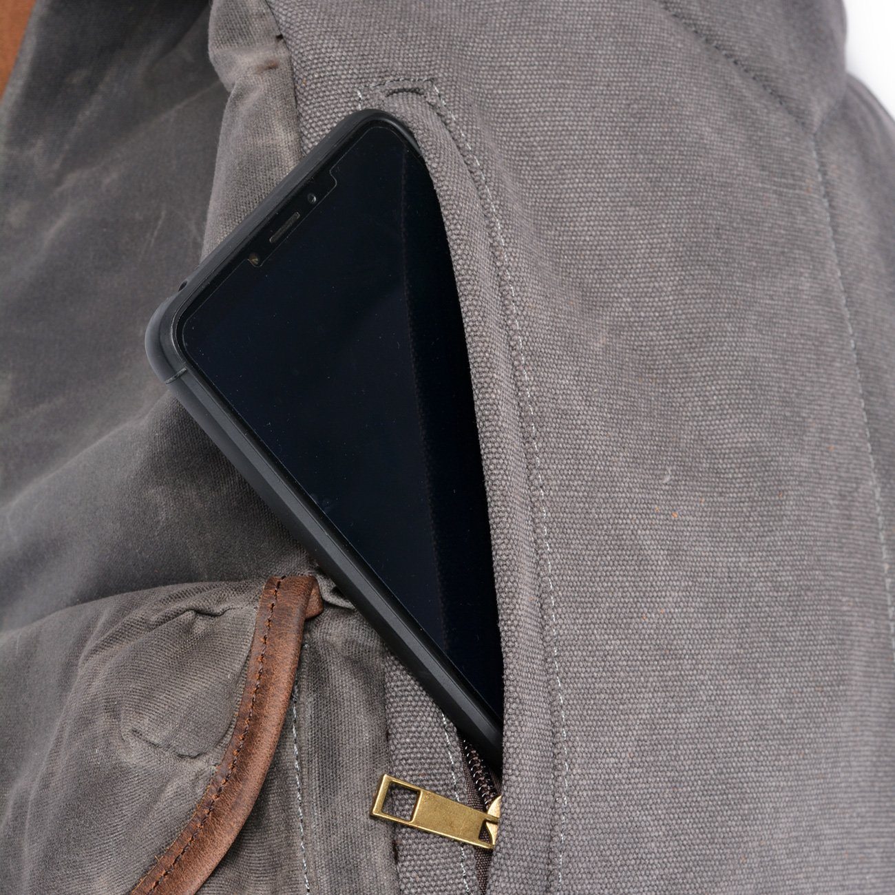 Waxed Canvas & Genuine Leather Backpack – Vintage Everyday Rucksack | James