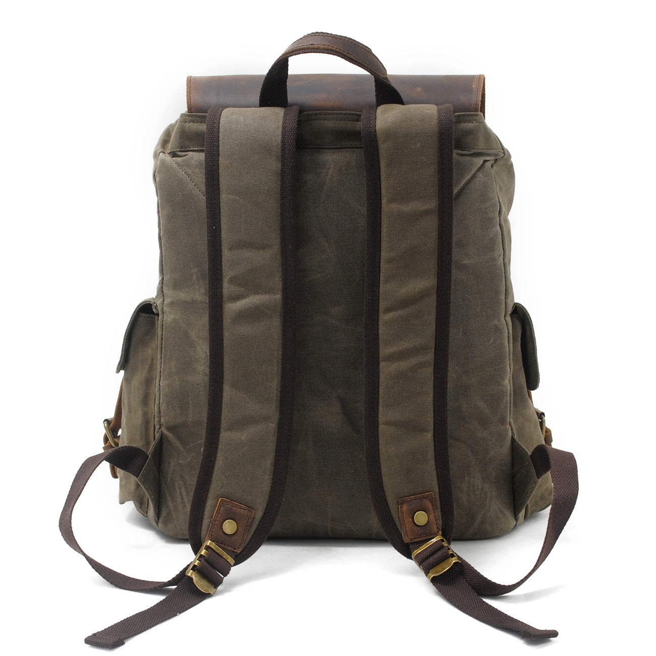 Waxed Canvas & Genuine Leather Backpack – 27L Vintage Rucksack | Jacob