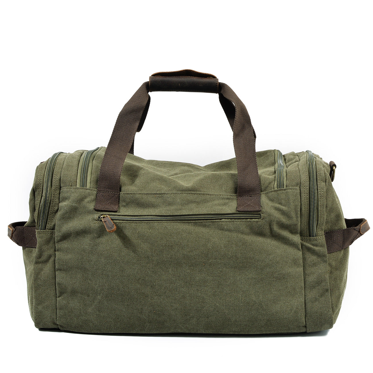 Waxed Canvas & Genuine Leather Duffle Bag – Men's Weekender Travel Bag
