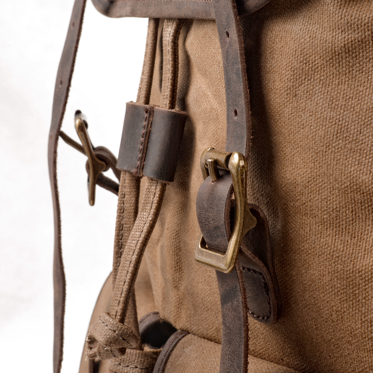 Waxed Canvas & Genuine Leather Travel Backpack – Vintage Rucksack | Marcus