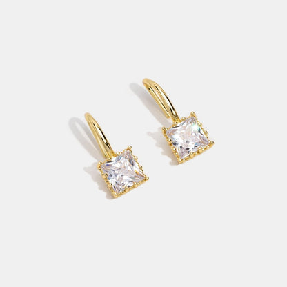 Cassia Crystal Earrings – 18K Gold Diamond Simulant Drop Earrings