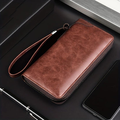 Genuine Leather Clutch Wallet – RFID Travel Purse