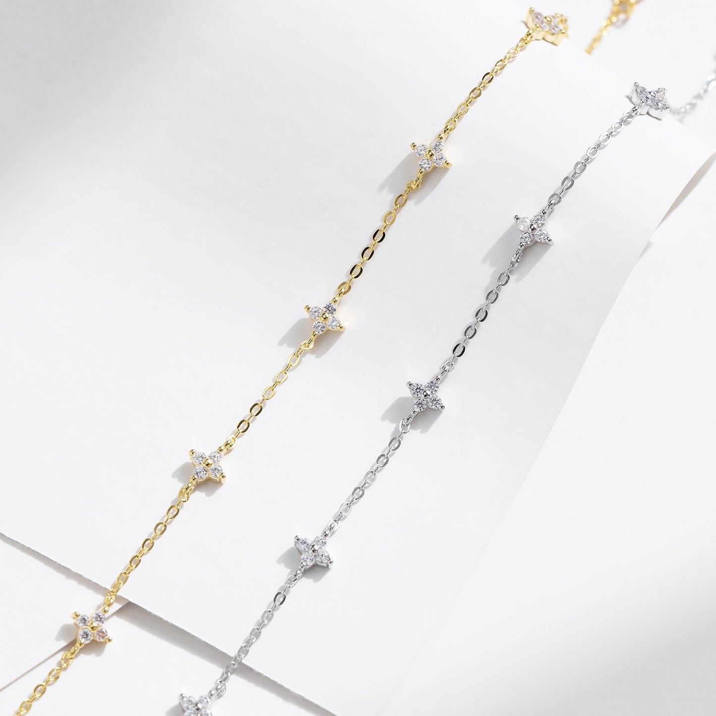Chiara Crystal Bracelet – 925 Sterling Silver Delicate Crystal Bracelet