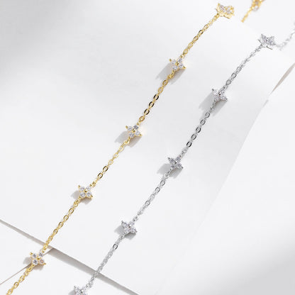 Chiara Crystal Bracelet – 925 Sterling Silver Delicate Crystal Bracelet