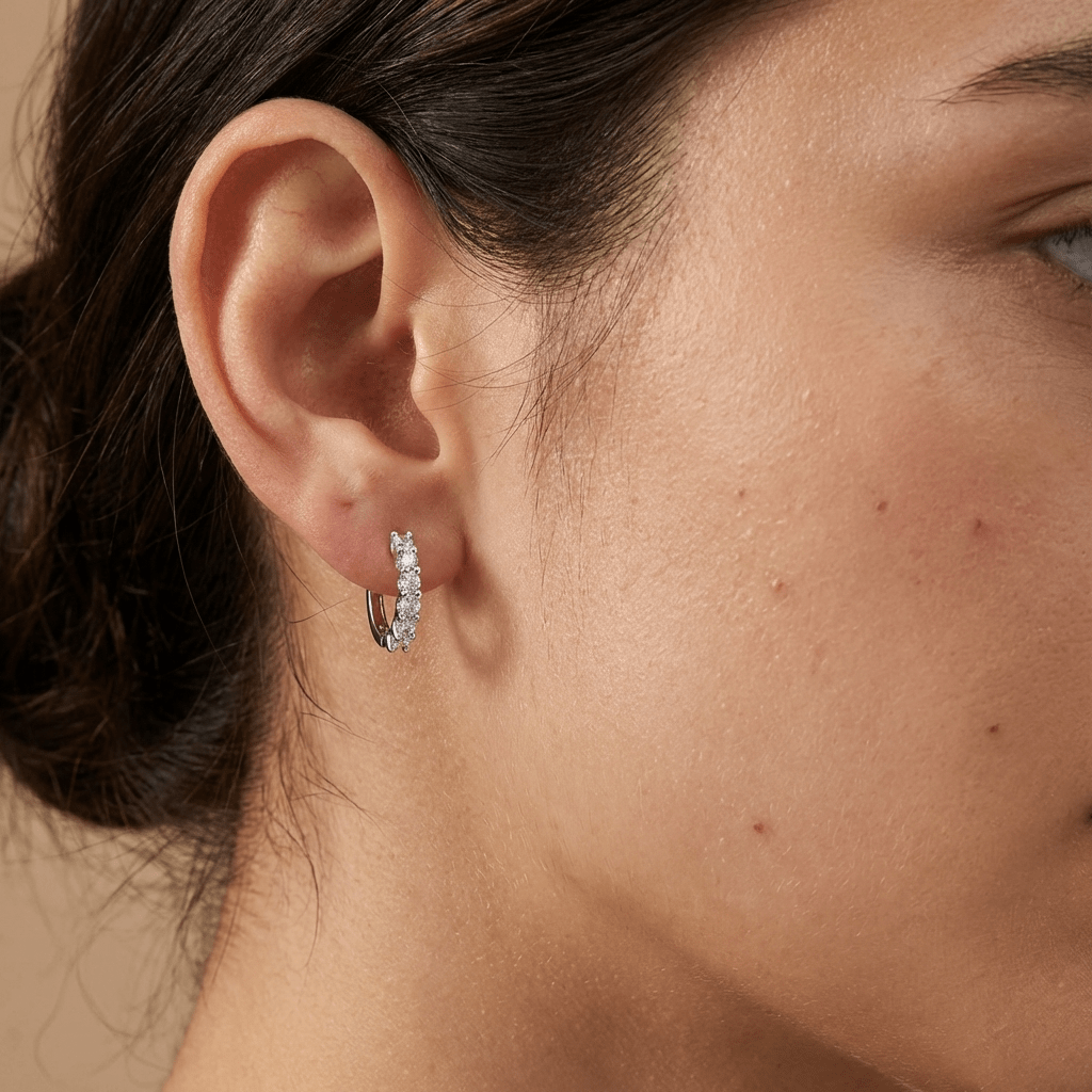 Clara Silver Hoop Earrings