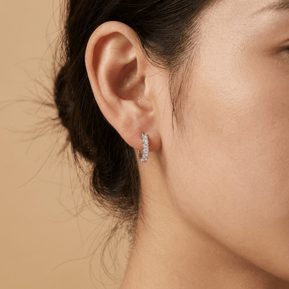 Clara Silver Hoop Earrings